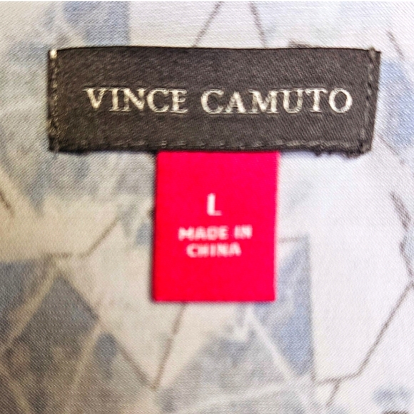 VINCE CAMUTO Women's New Sleeveless Geometric Print Double Layer Hi- Lo Tank Top - Picture 6 of 13